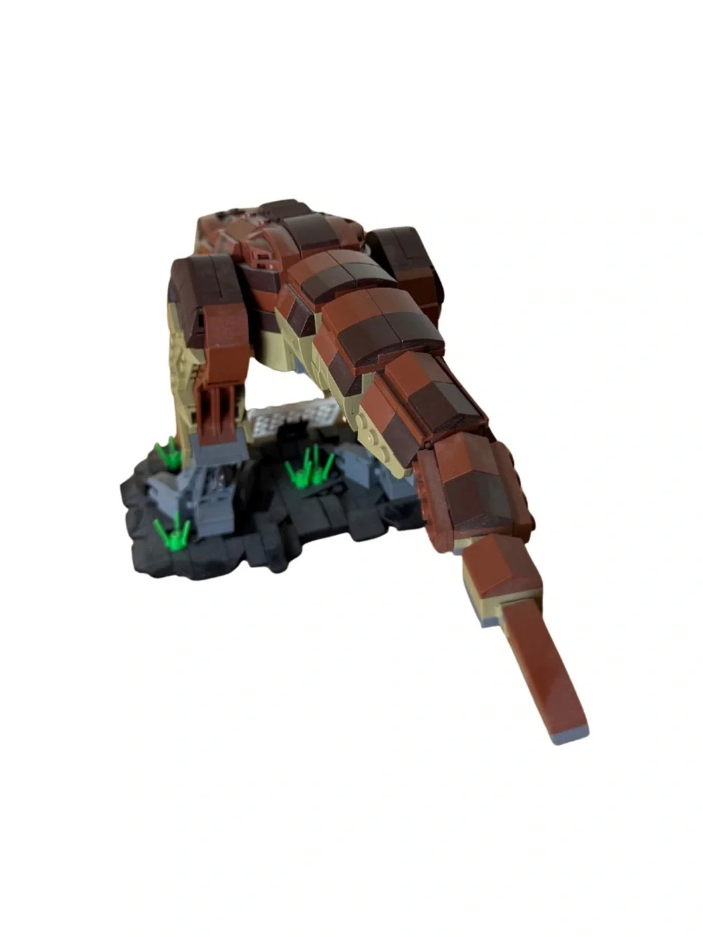 LEGO | Reptile Toy T-Rex Figure in Brown and Tan | Assembled